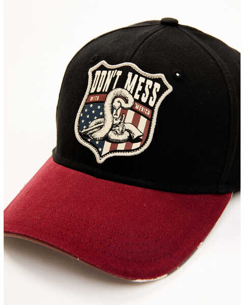 Image #2 - Cody James Men's Don't Mess With My Rights Patch Ball Cap , Black, hi-res