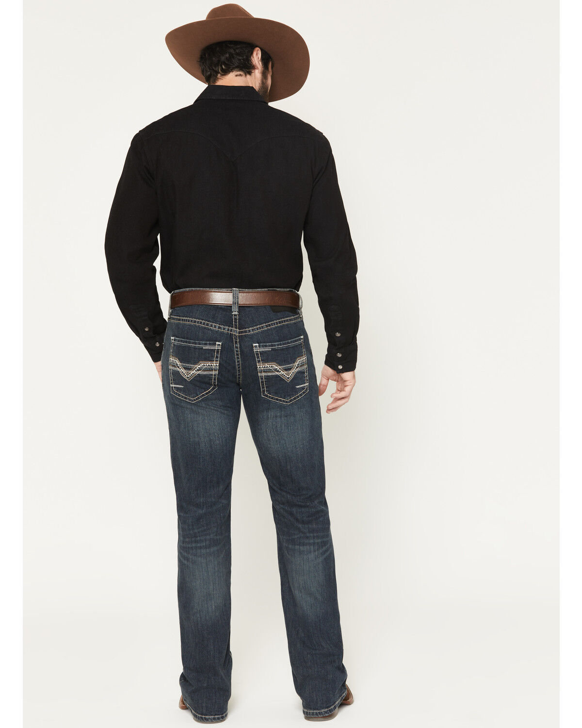Image #3 - Rock & Roll Denim Men's Boot Barn Exclusive Pistol Dark Wash Bootcut Reflex Denim Jeans, Dark Wash, hi-res