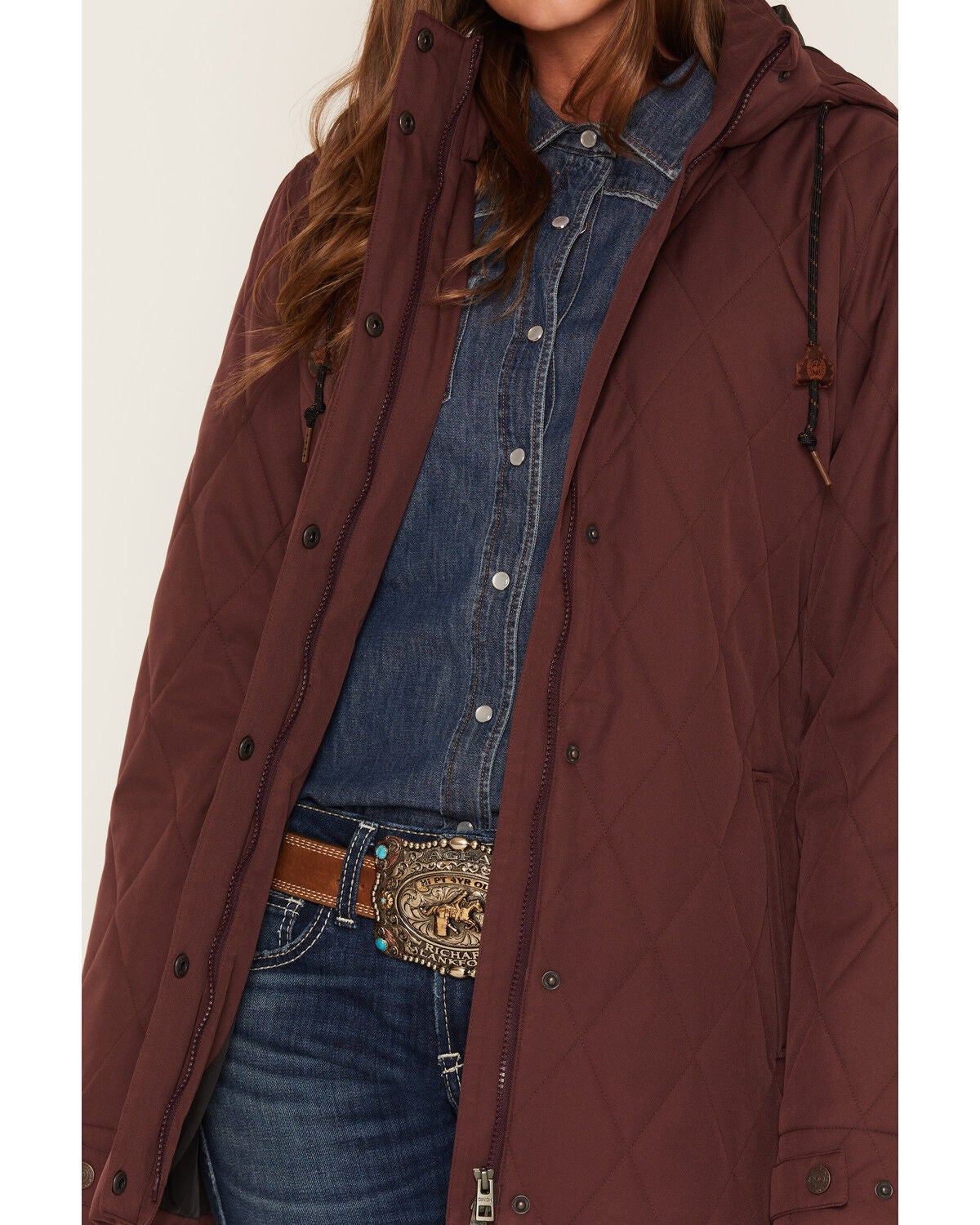 Image #3 - Cinch Women's Barn Coat, Purple, hi-res