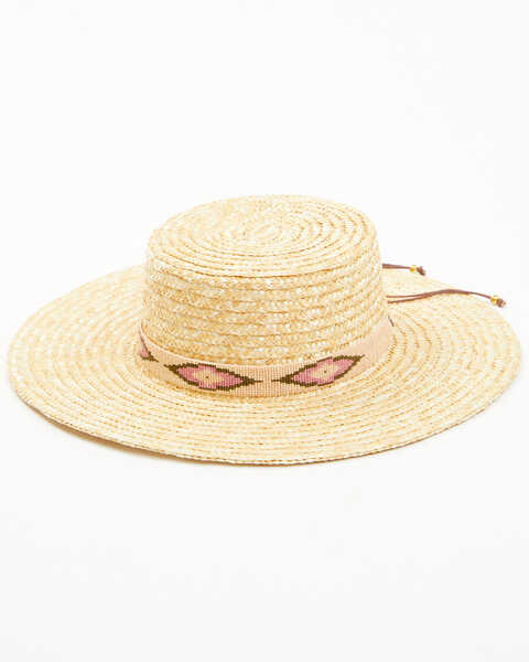 Image #1 - Nikki Beach Women's Southwestern Cobra Straw Western Fashion Hat, Natural, hi-res