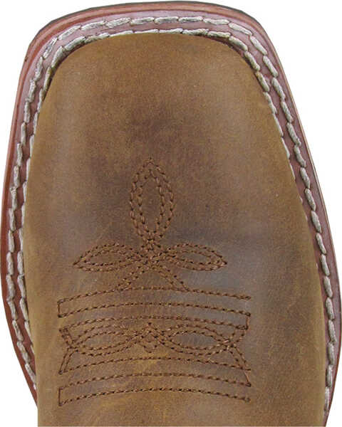 Image #2 - Smoky Mountain Boys' Green Jesse Western Boots - Square Toe , Brown, hi-res