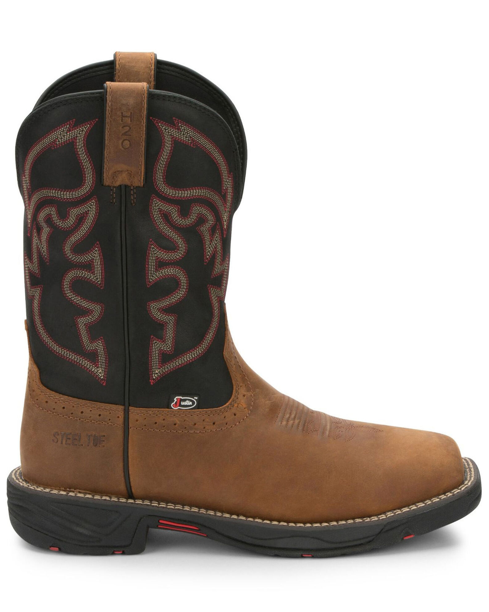 Image #2 - Justin Men's Stampede Rush Western Work Boots - Composite Toe, Brown, hi-res