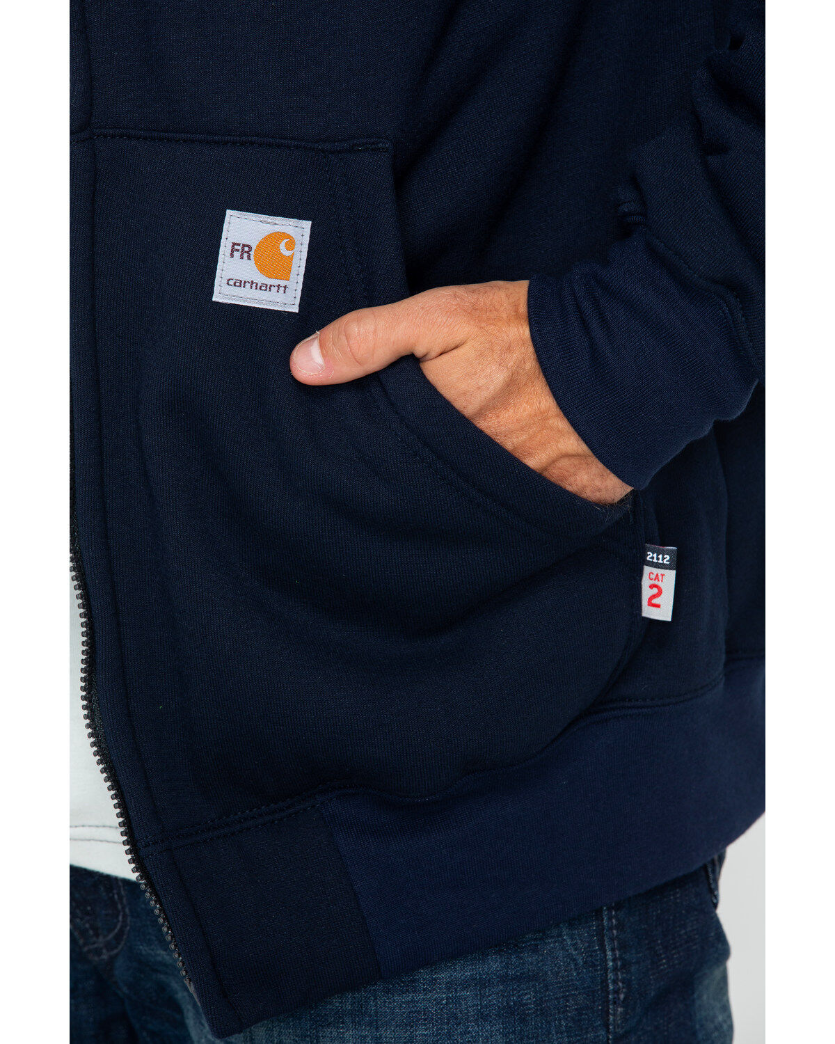 Image #5 - Carhartt Men's FR Zip-Front Heavyweight Work Jacket, , hi-res