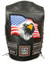 Image #2 - Milwaukee Leather Men's Side Lace Eagle & Flag Patch Vest - 3X, Black, hi-res