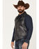 Image #2 - Cripple Creek Men's Snap-Front Moto Vest, Black, hi-res
