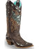 Image #1 - Corral Women's Glittery Inlay and Embroidery Western Boots - Snip Toe, , hi-res