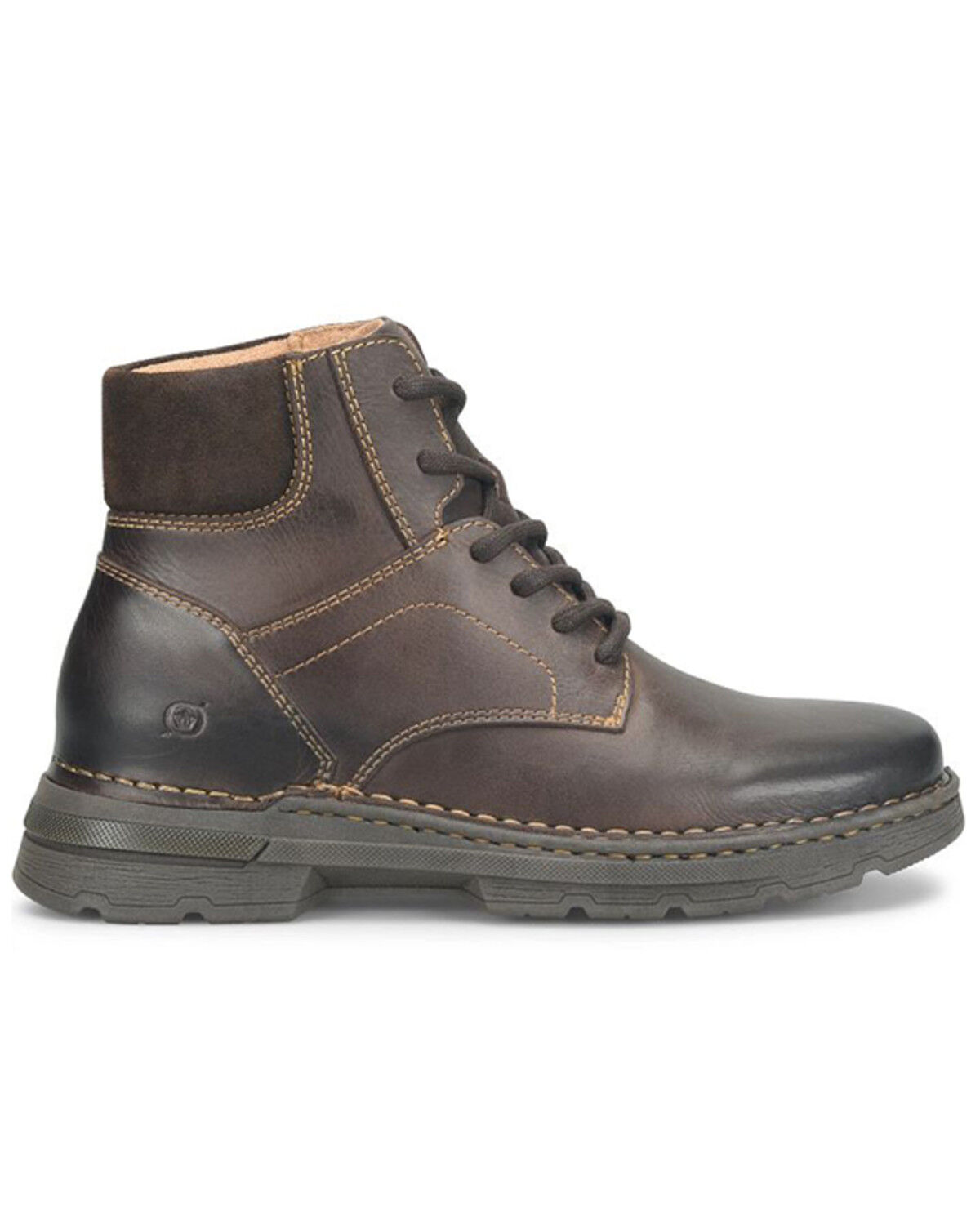 Image #2 - Born Men's Erik Casual Boots - Round Toe, Dark Brown, hi-res