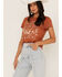 Image #1 - Shyanne Women's Follow The Sun Desert Graphic Tee, Brown, hi-res