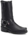 Image #1 - Double-H Men's Road Warrior 10" Motorcycle Boots, Black, hi-res