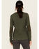 Image #4 - Lucky Brand Workwear Women's Long Sleeve Ribbed Henley Shirt, Olive, hi-res