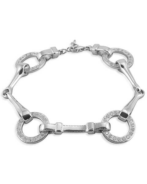  Kelly Herd Women's Sterling Silver Snaffle Bit Bracelet , Silver, hi-res