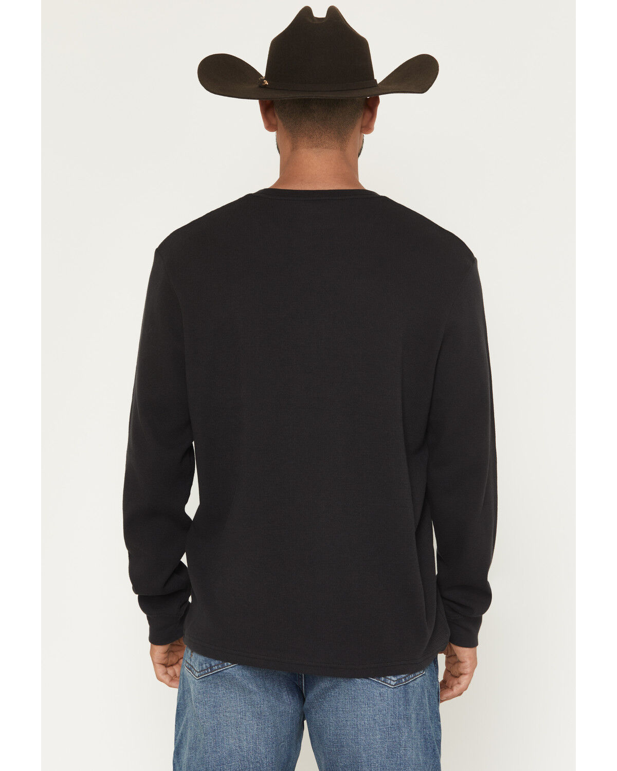 Image #4 - Wrangler Men's Steerhead Roped Logo Long Sleeve Graphic T-Shirt, Black, hi-res
