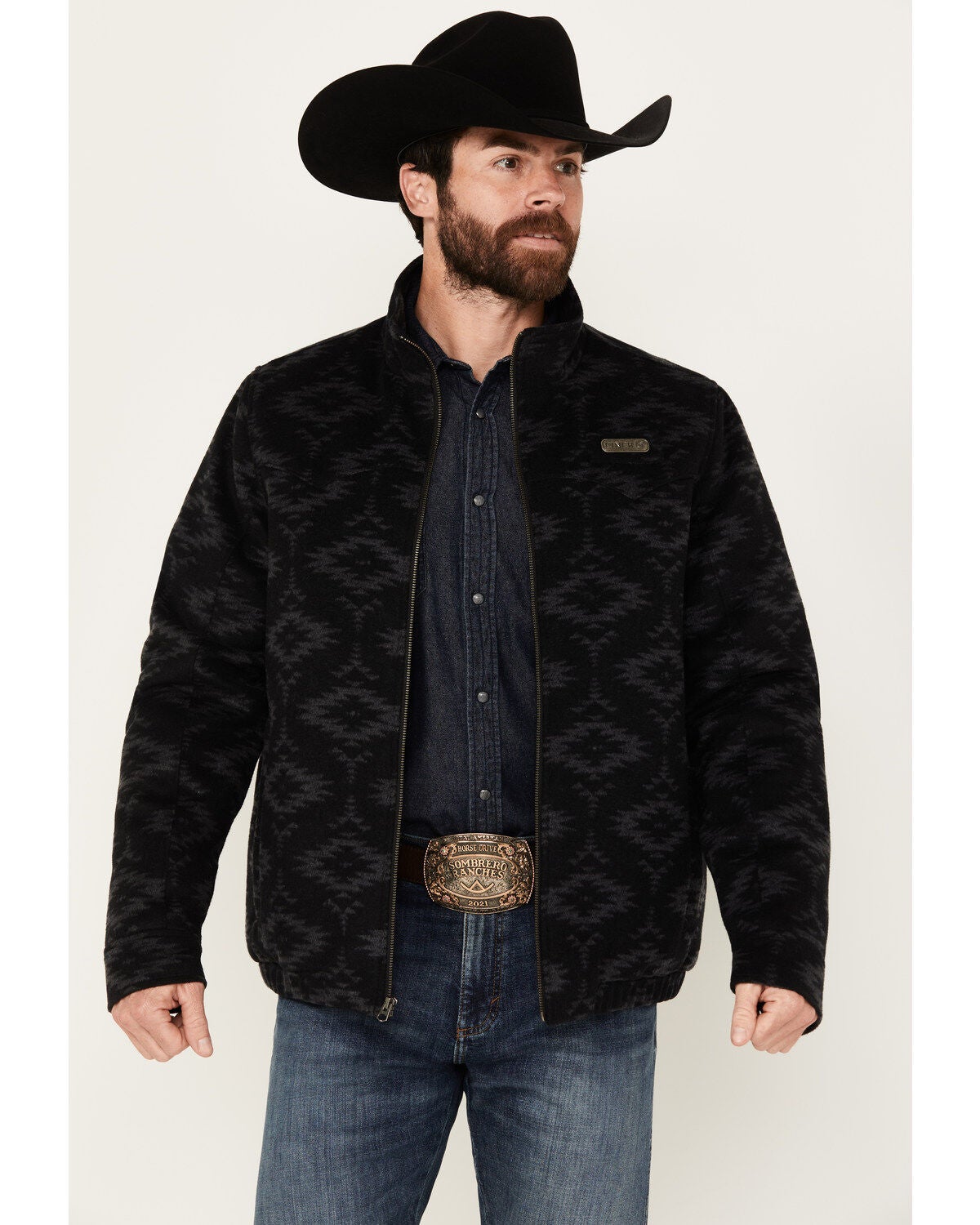 Image #1 - Cinch Men's Wool Insulated Southwestern Print Climate Control Jacket - Big, , hi-res