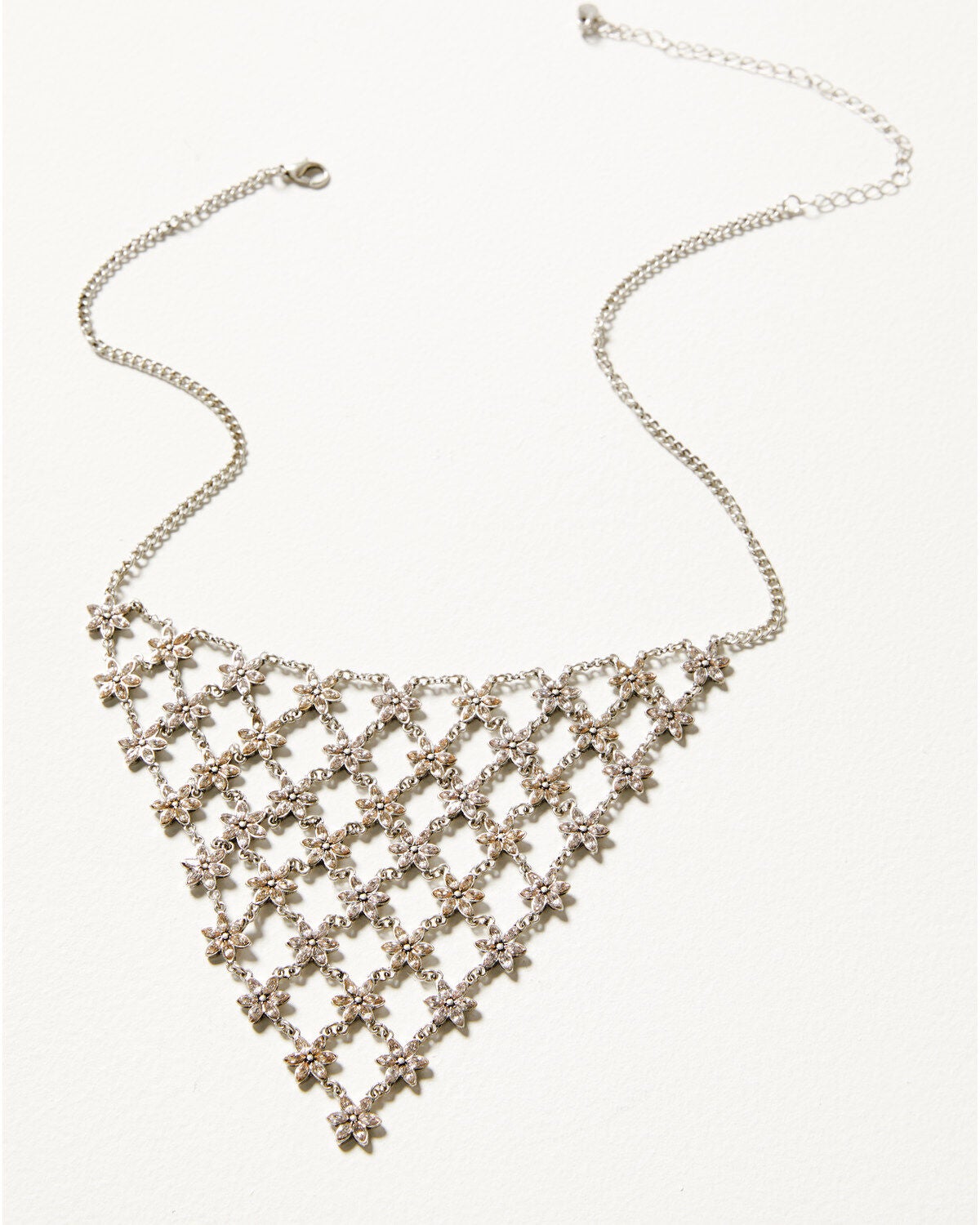 Shyanne Women's Champagne Chateau Bib Necklace, Silver, hi-res