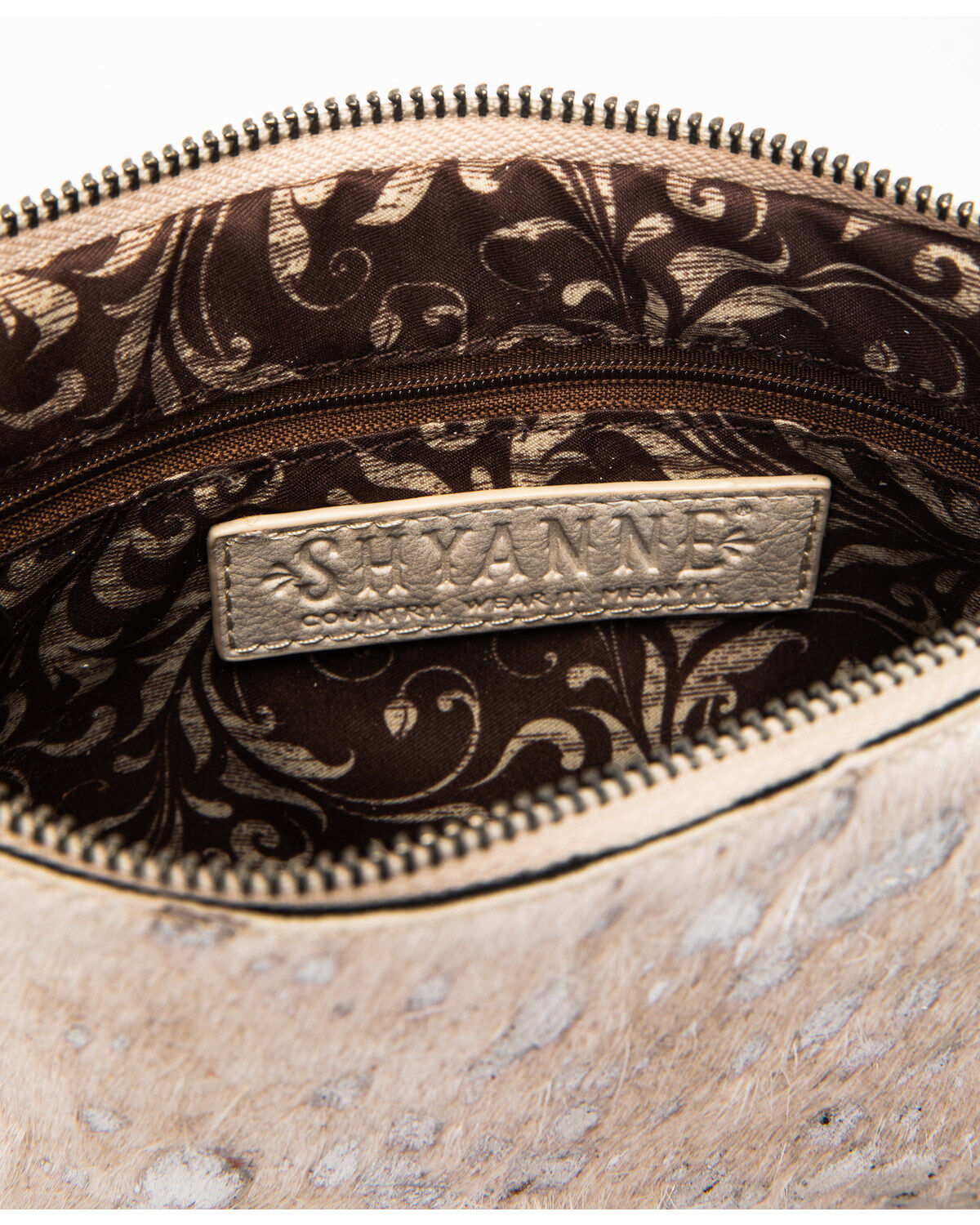 Image #6 - Shyanne Women's Grey Glitter Inlay With Fringe Crossbody Bag, Silver, hi-res