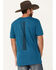 Image #1 - RANK 45® Men's Logo Short Sleeve Graphic T-Shirt, Medium Blue, hi-res