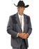 Image #1 - Circle S Men's Boise Western Suit Coat - Big and Tall, Hthr Navy, hi-res