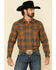Ariat Men's Hayward Retro Large Plaid Long Sleeve Western Shirt , Brown, hi-res