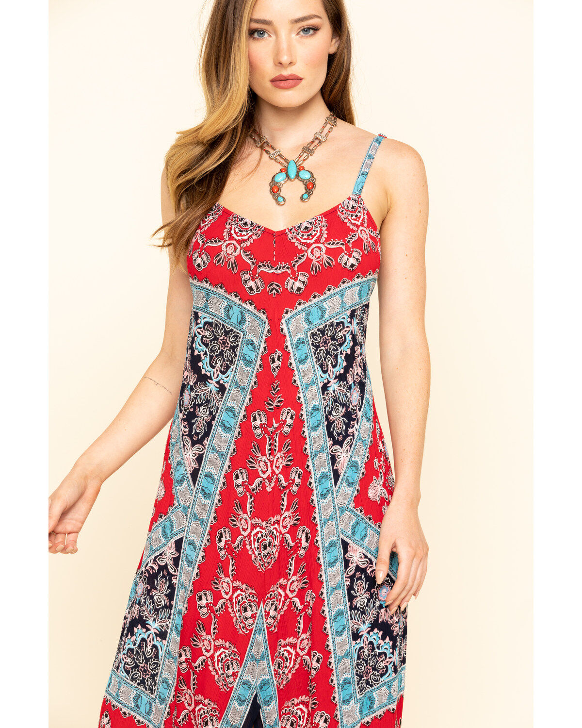 Image #4 - Bila Women's Border Print Hanky Hem Slip Dress, , hi-res