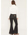 Image #3 - Wrangler X Lainey Wilson Women's Slim Fit High Rise Pull-On Stretch Bell Bottom Jeans, Black, hi-res