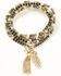 Image #1 - Lainey Wilson Women's Beaded Charm Horse and Feather Necklace, Gold, hi-res