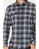 Image #3 - Brothers and Sons Men's Bosque Everyday Plaid Print Long Sleeve Button Down Flannel Shirt, Indigo, hi-res