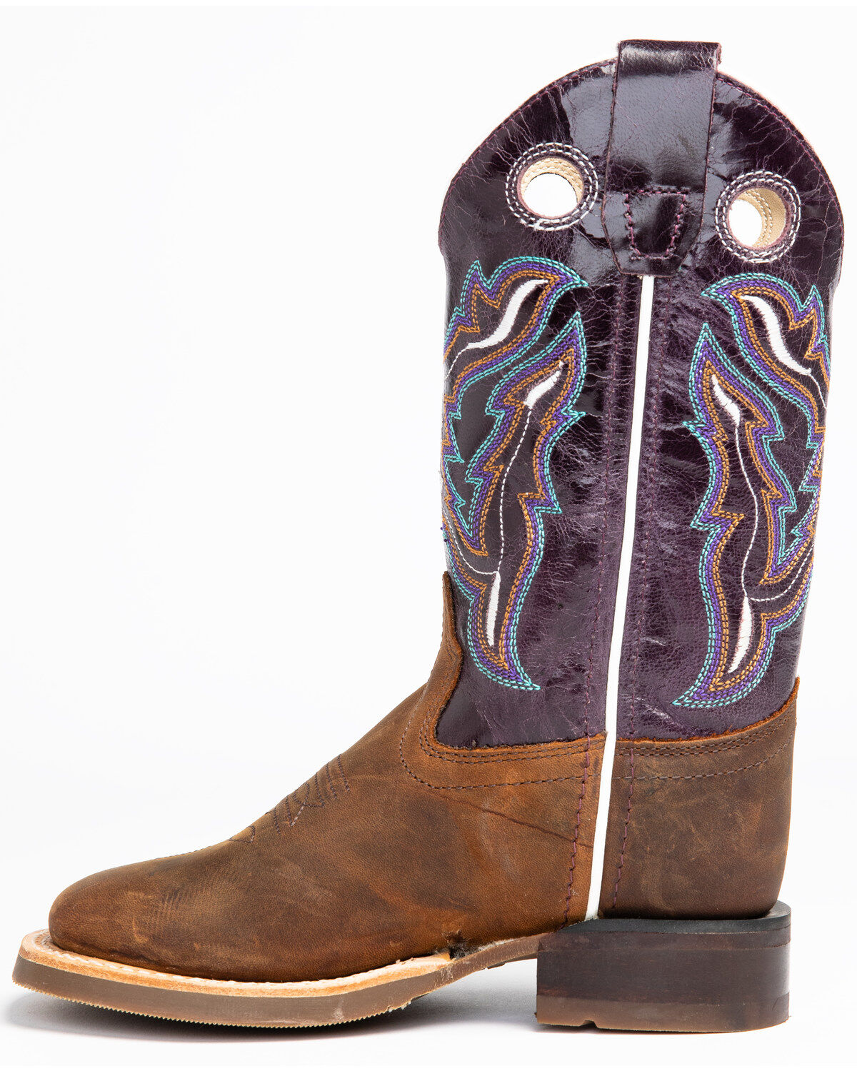 Image #3 - Shyanne Girls' Full-Grain Leather Western Boots - Square Toe, , hi-res