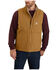 Image #1 - Carhartt Men's Brown Washed Duck Sherpa Lined Mock Neck Work Vest, Brown, hi-res