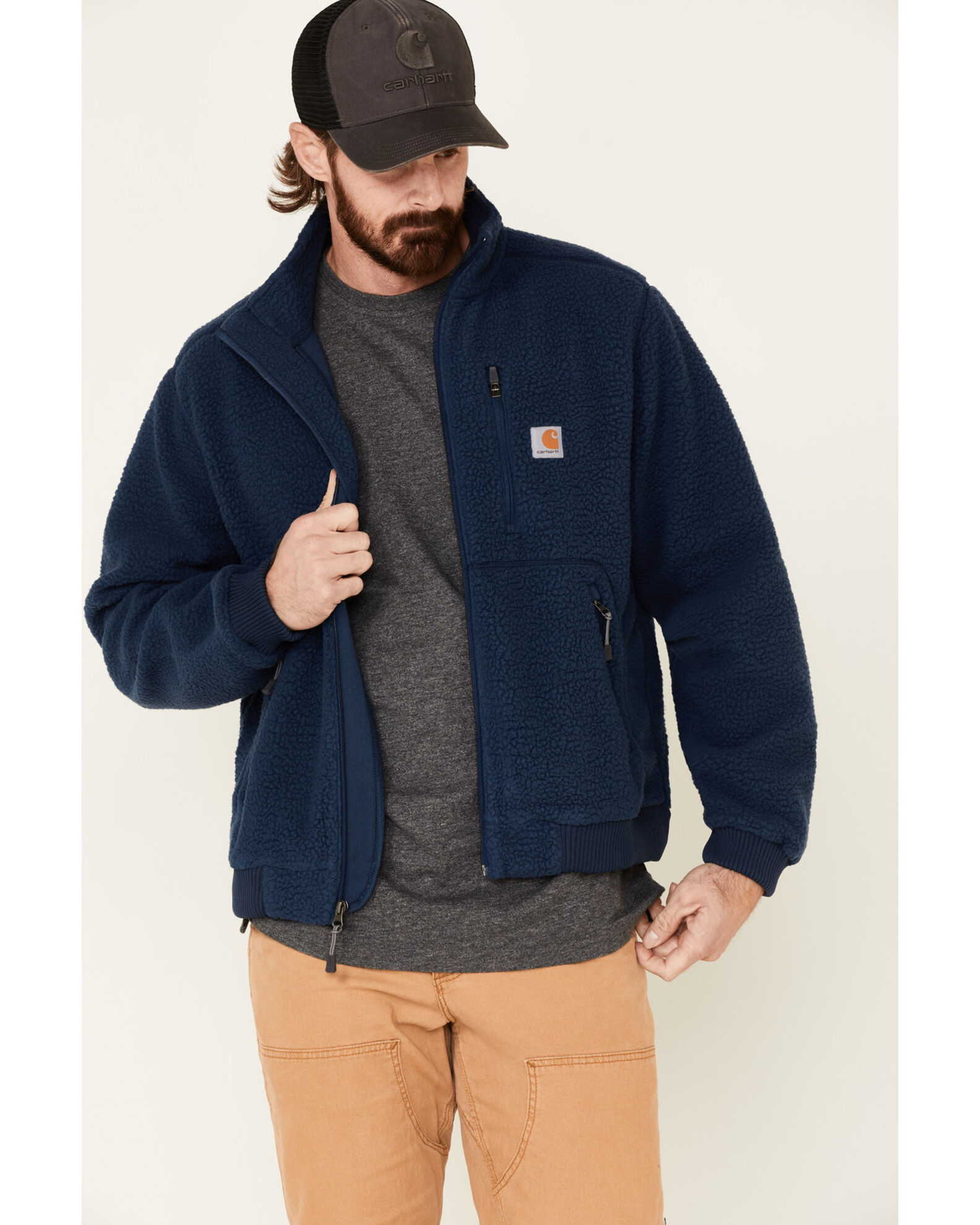 Mens carhartt fleece clearance