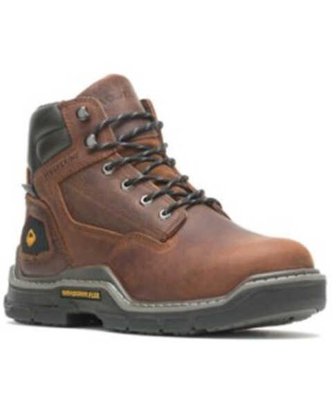 Wolverine Men's Raider DuraShock Insulated Lace-Up Work Boots - Carbon Toe, Brown, hi-res