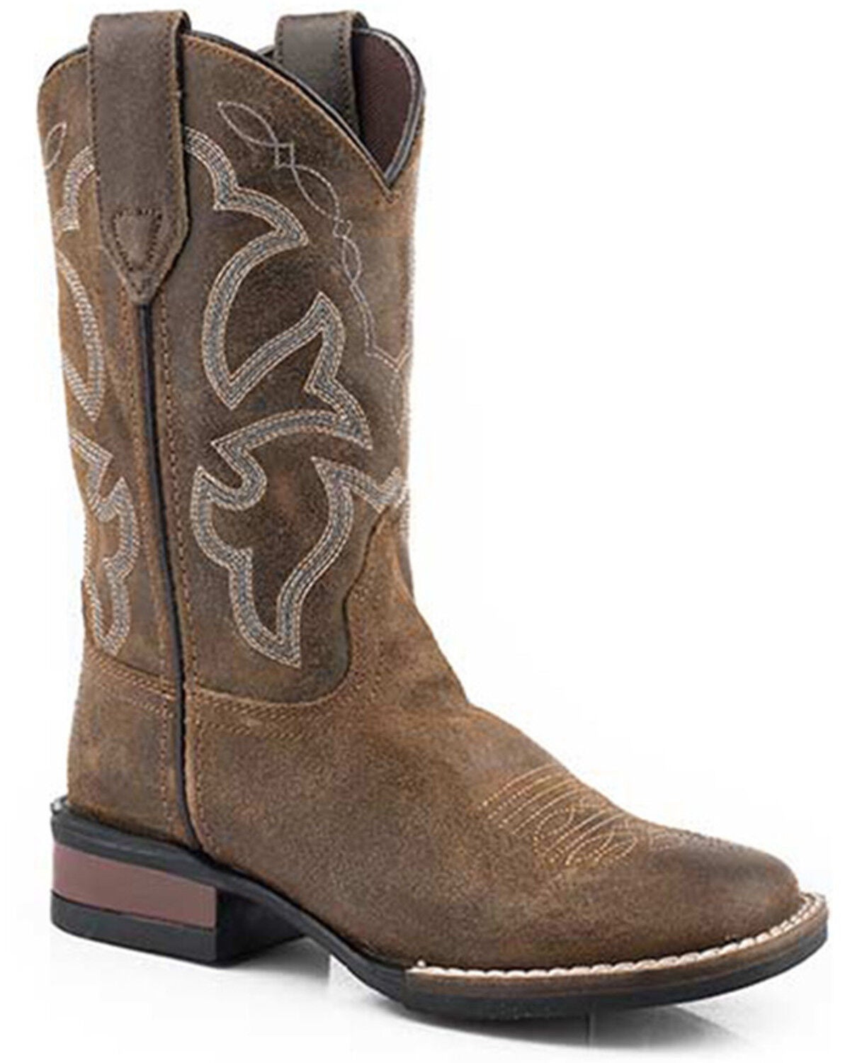 Roper Little Boys' Monterey Western Boots - Broad Square Toe, Tan, hi-res