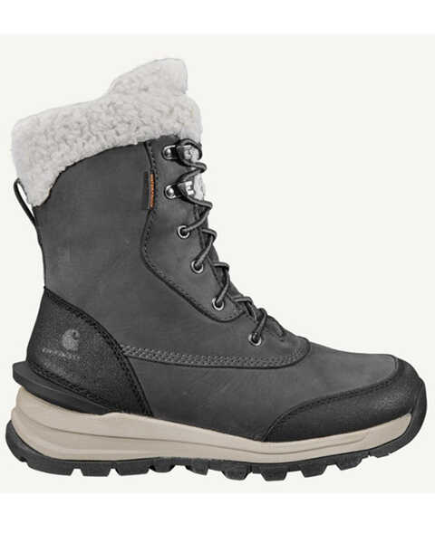 Carhartt Women's Pellston 8" Winter Work Boot - Soft Toe, Dark Grey, hi-res