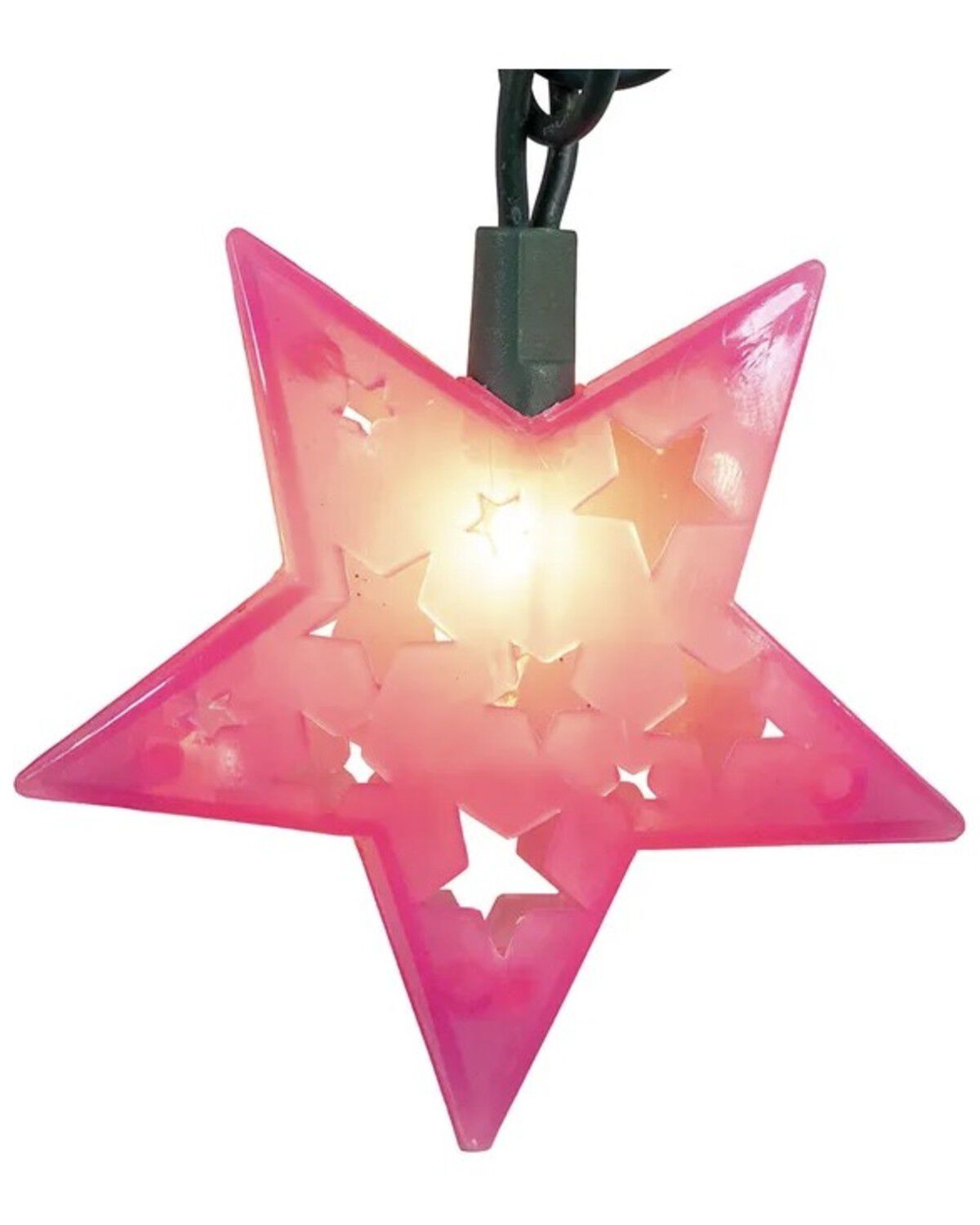 Image #2 - Kurt Adler 9' UL 10L Pink Stars Lights Set, Multi, hi-res