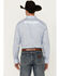 Image #4 - Wrangler Men's Logo Geo Print Long Sleeve Button-Down Western Shirt, Light Blue, hi-res