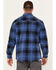 Image #4 - Hawx Men's Ainsley Plaid Print Long Sleeve Snap Polar Fleece Shirt Jacket, Navy, hi-res