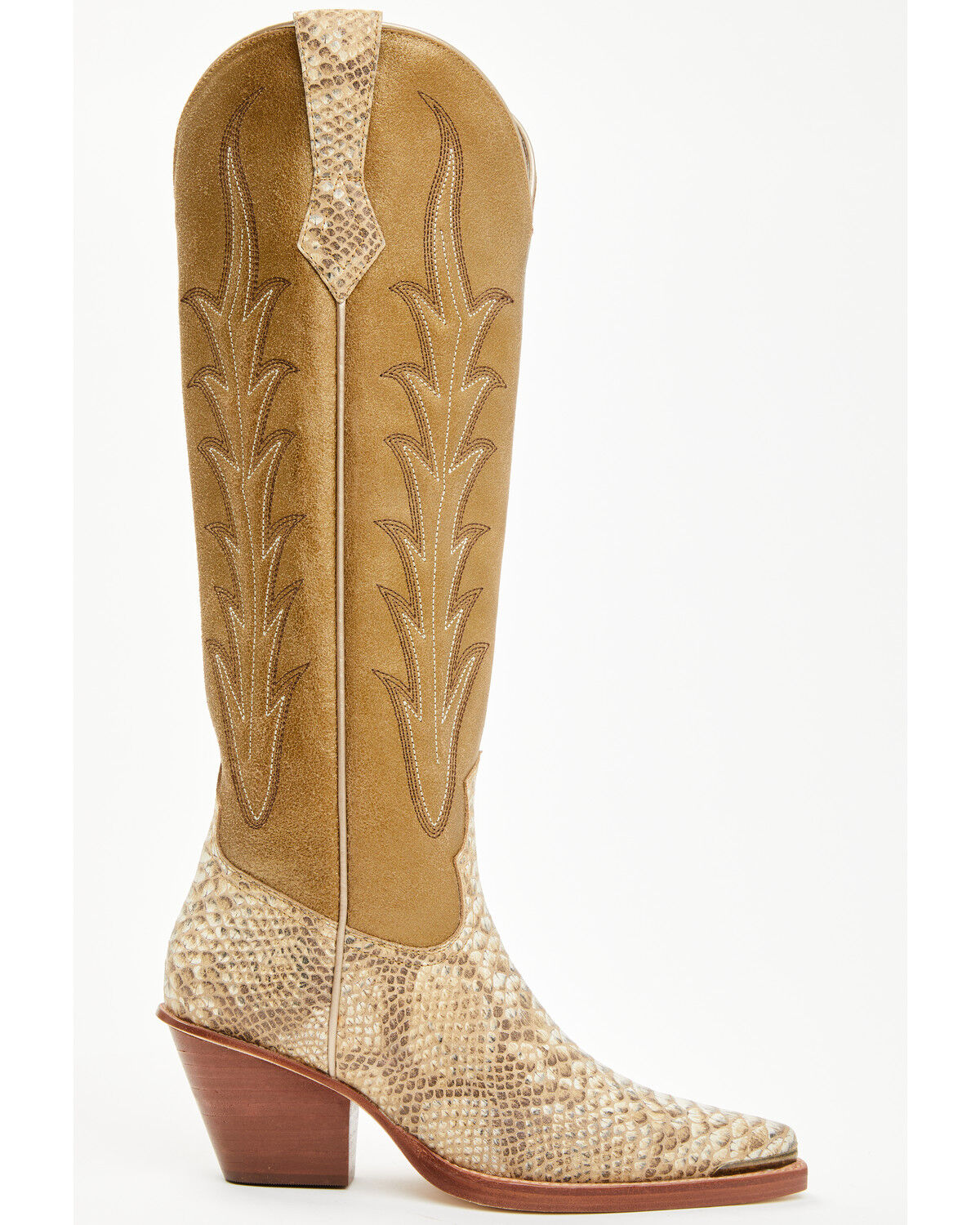 Image #2 - Wonderwest Women's Havannah Tall Western Boots - Snip Toe, Gold, hi-res