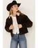 Cleo + Wolf Women's Corduroy Sherpa Trucker Jacket, Chocolate, hi-res