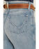 Image #4 - Ariat Women's R.E.A.L. Luana Light Wash Ultra High Rise Wide Stretch Denim Jeans, Light Wash, hi-res
