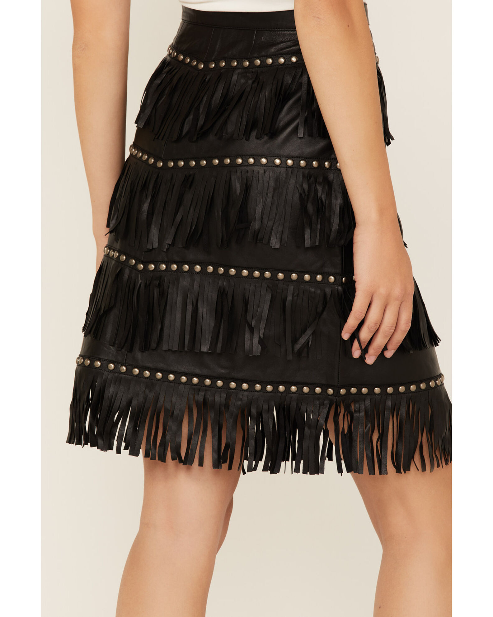 Black fringe skirt queen clearance