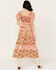 Shyanne Women's Ikat Midi Dress, Brick Red, hi-res