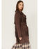 Image #2 - Powder River Outfitters Women's Suede Fringe Coat, Brown, hi-res
