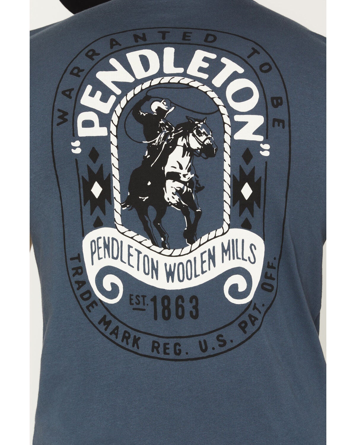 Image #4 - Pendleton Men's Wild West Short Sleeve Graphic T-Shirt, Navy, hi-res