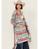 Image #2 - Room 34 Women's Color Block Cardigan, Periwinkle, hi-res