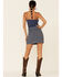 Lee Women's Herringbone Mini Skirt, Blue, hi-res