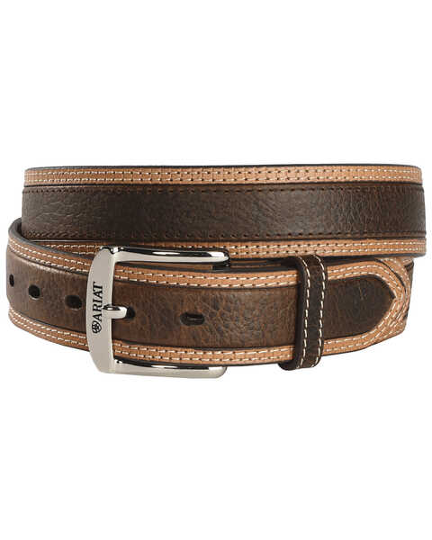 Ariat Men's Diesel Leather Belt, Brown, hi-res