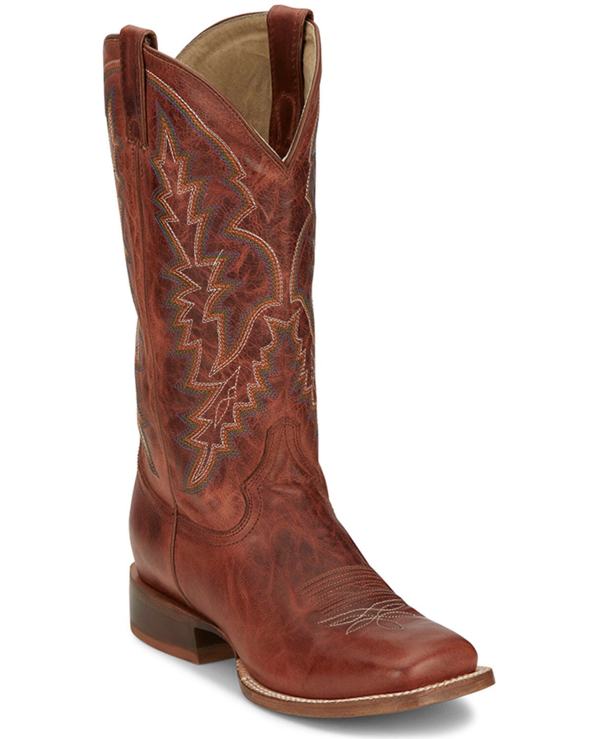 Tony Lama Men's Camarillo Western Boots - Square Toe, Cognac, hi-res