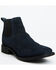 Image #1 - Laredo Men's Cambridge Suede Western Ankle Boots - Broad Square Toe, Blue, hi-res