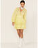 Image #3 - Maia Bergman Women's Mika Lace Tiered Mini Dress, Yellow, hi-res