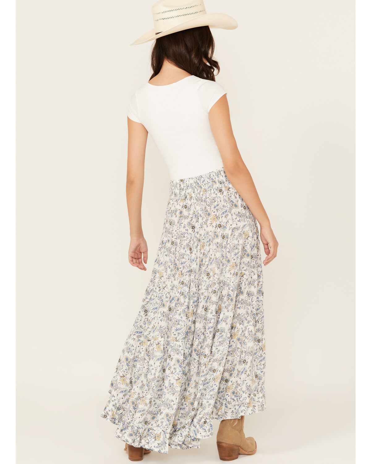 Wild Moss Women's Paisley Print High-Low Midi Skirt | Boot Barn