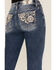 Image #2 - Miss Me Women's Medium Wash Mid Rise Geo Pocket 32" Bootcut Stretch Denim Jeans, Medium Wash, hi-res